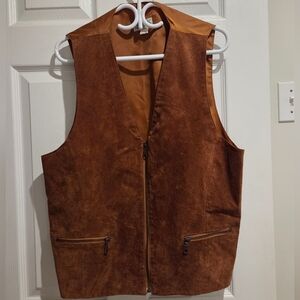 Vintage Ash Creek Trading Suede Vest